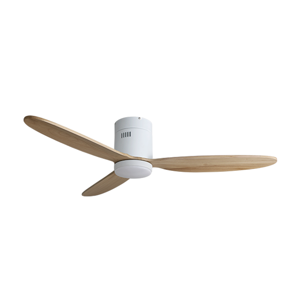 พัดลมเพดาน MR.KEN รุ่น CAN Solid Wood 52" HR LED DC Motor พัดลมมีไฟ ใบพัดไม้แท้ พร้อมรีโมทคอนโทรล